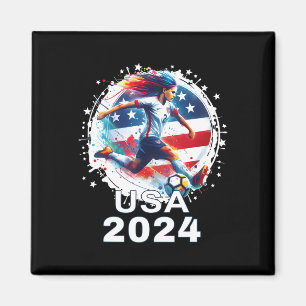 Amerikanisches Flagge Fußball Trikot Damen Fußball Magnet