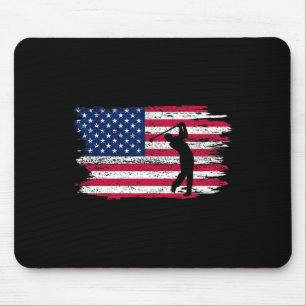 Amerikanisches Flagge Golf-Shirt 4. Juli Patriotis Mousepad