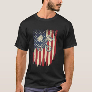 Amerikanisches Flagge Kolben Muskelauto für patrio T-Shirt