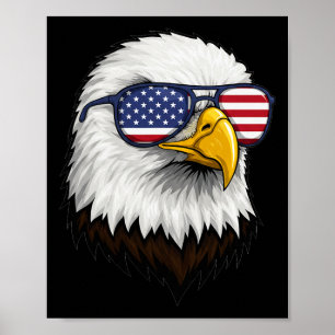 Amerikanisches Flagge Patriotischer Adler-Shirt Mä Poster