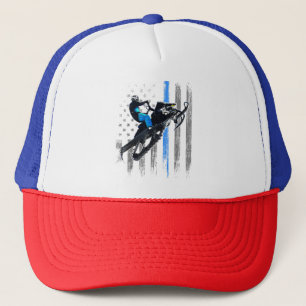 Amerikanisches Flagge Schneemobil Shirt Männer Sch Truckerkappe