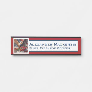 Amerikanisches Flagge Türschild Büro Namensschild