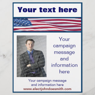 Amerikanisches Flagge Wahlkampf Flyer Vorlage