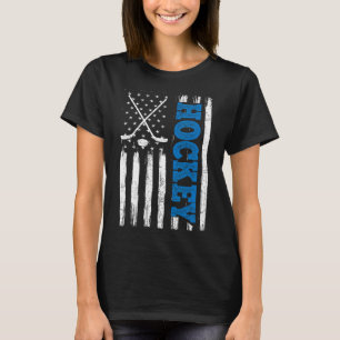 Amerikanisches Flaggen-Hockey-USA-Patriotisches-Sh T-Shirt