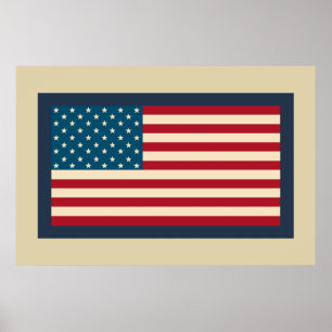 Amerikanisches Flaggen-Kunstposter Poster