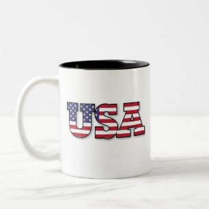 Amerikanisches Flaggen-Patriotisches Design Zweifarbige Tasse