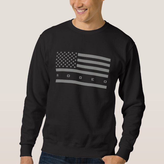 Amerikanisches Flaggen-Rodeo Sweatshirt (Vorderseite)