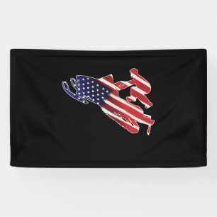 Amerikanisches Flaggen Schneemobil Winter Schneemo Banner