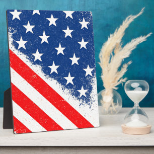 Amerikanisches Flaggen-Shirt USA Patriotische Ster Fotoplatte