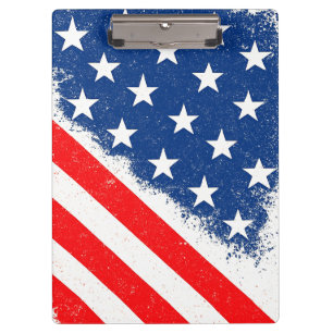 Amerikanisches Flaggen-Shirt USA Patriotische Ster Klemmbrett