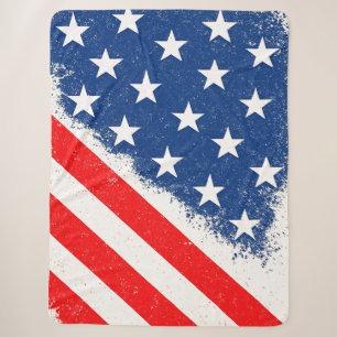 Amerikanisches Flaggen-Shirt USA Patriotische Ster Sherpadecke