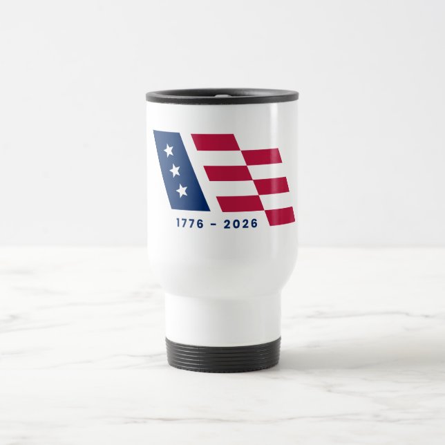 Amerikanisches Flaggen-Symbol Reisebecher (Mittel)