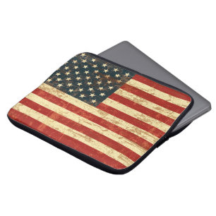 Amerikanisches Flaggenalter erschüttert Laptopschutzhülle
