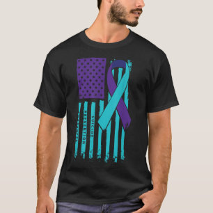 Amerikanisches Flaggenband Suizidbewusstsein Psych T-Shirt