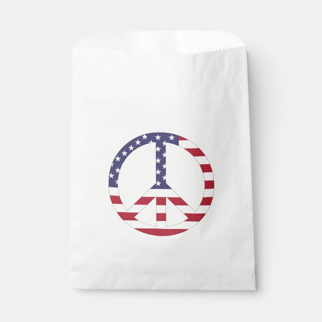 AMERIKANISCHES FLAGGENFRIEDENSSIGNAL GESCHENKTÜTCHEN (Vorderseite)