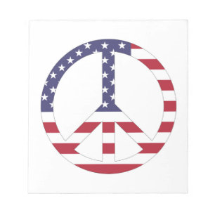 AMERIKANISCHES FLAGGENFRIEDENSSIGNAL NOTIZBLOCK