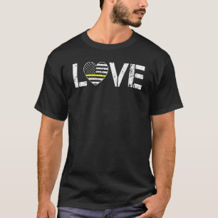 Amerikanisches Flaggenherz für Familie der Liebe T-Shirt