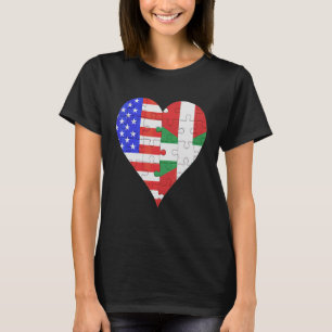 Amerikanisches Flaggenherz T-Shirt