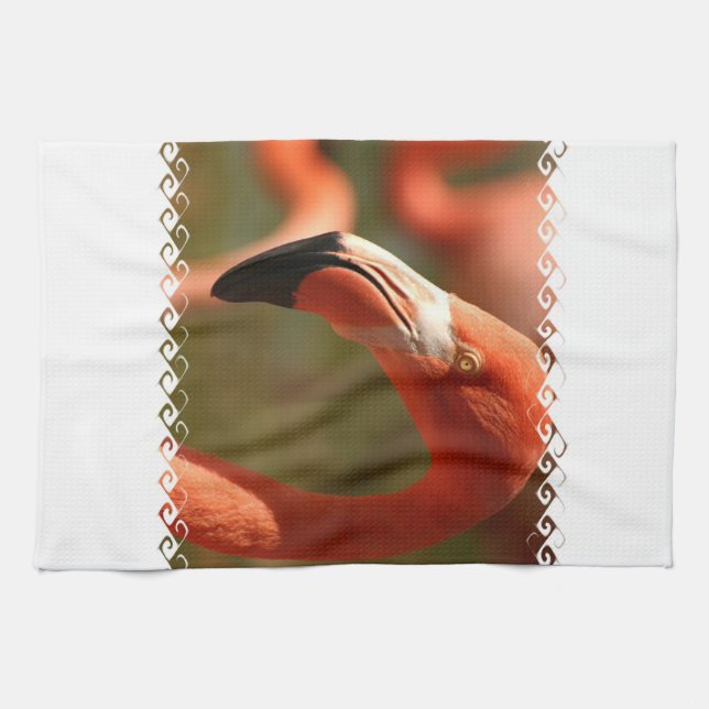 Amerikanisches Flamingo-Geschirrtuch Handtuch (Horizontal)