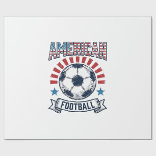 Amerikanisches Football-Vintage-Fußball-Shirt-Desi Geschenkpapier