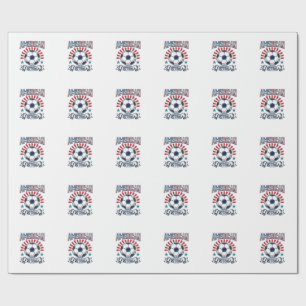 Amerikanisches Football-Vintage-Fußball-Shirt-Desi Geschenkpapier