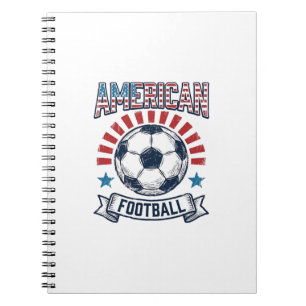 Amerikanisches Football-Vintage-Fußball-Shirt-Desi Notizblock