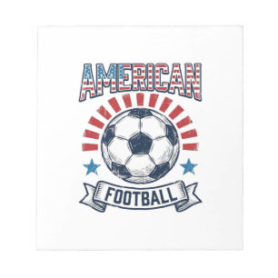 Amerikanisches Football-Vintage-Fußball-Shirt-Desi Notizblock