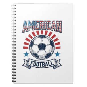 Amerikanisches Football Vintage Fußball T-Shirt De Notizblock