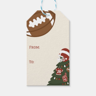Amerikanisches Football-Weihnachten Geschenkanhänger