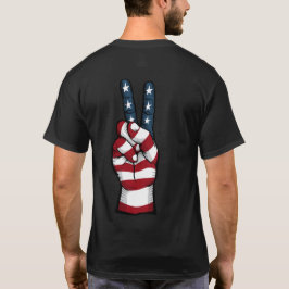 amerikanisches Friedenszeichen, US Flagge T - Shir T-Shirt