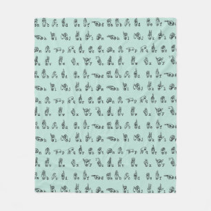 Amerikanisches Gebärdensprache-Alphabet Fleecedecke