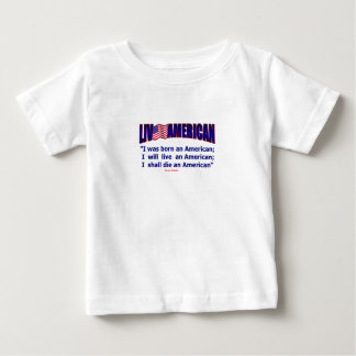 Amerikanisches geborenes lebhaftlive die D. Baby T-shirt