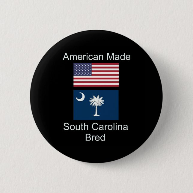 "Amerikanisches geborenes. South Carolina Button (Vorderseite)