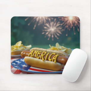 Amerikanisches Geburtstags-Picknick Mousepad