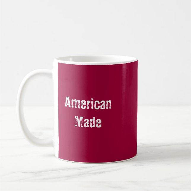 Amerikanisches gemachtes Tassen-Rot Tasse (Links)