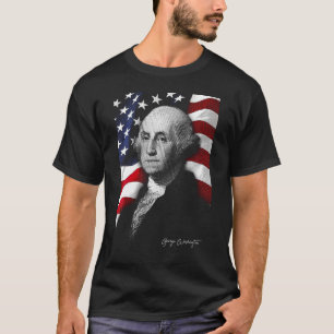 Amerikanisches george washington Eyes Flag Country T-Shirt