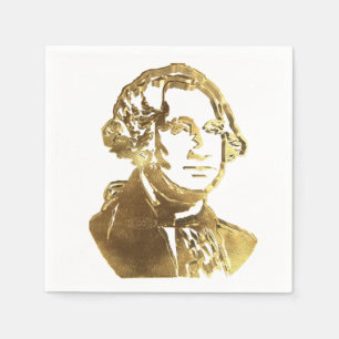 Amerikanisches goldenes Chic Präsidenten-George Serviette