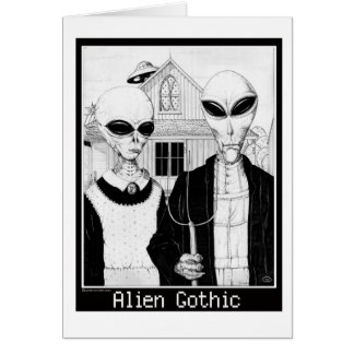 Amerikanisches gotisches, alien-Porträts,