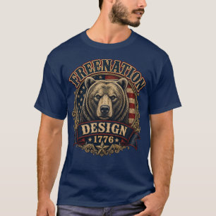 Amerikanisches Grizzlybär-Patriotismus-Design für T-Shirt