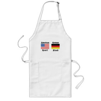 Amerikanisches Herz-deutsches Blut-Geschenk Lange Schürze