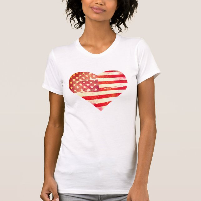 Amerikanisches Herz T-Shirt (Vorderseite)