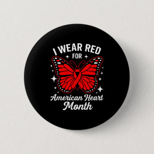 Amerikanisches Herzkrankheits-Bewusstseinsmonats-S Button