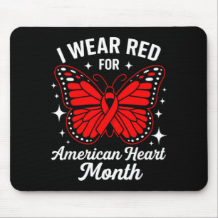 Amerikanisches Herzkrankheits-Bewusstseinsmonats-S Mousepad