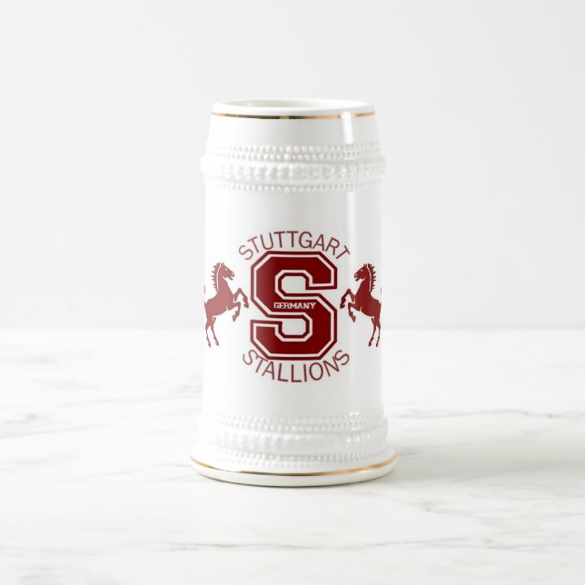 Amerikanisches Highschool Stuttgarts Bier Stein Bierglas (Mittel)