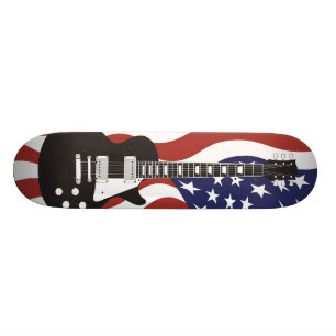 Amerikanisches Ikonen-E-Gitarren-Schwarzes Skateboard