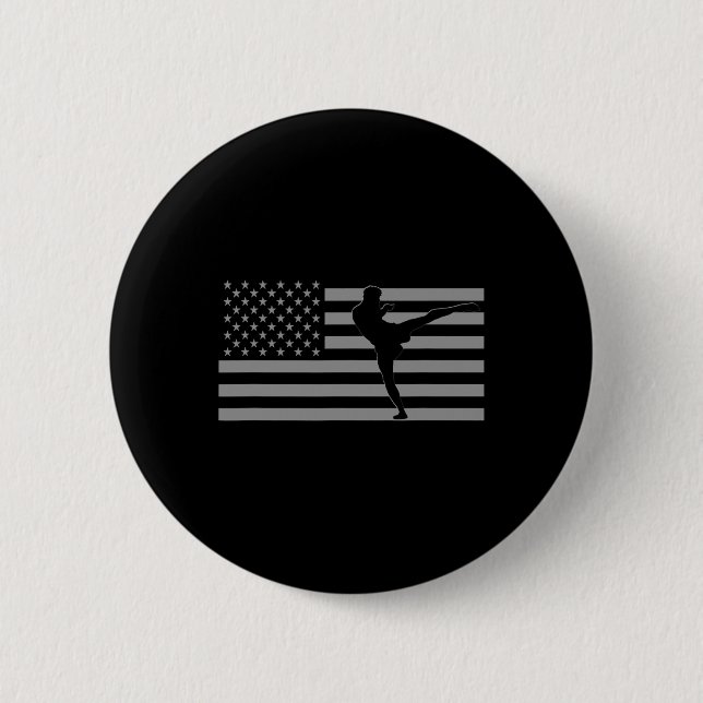 Amerikanisches Kickboxen  Button (Vorderseite)