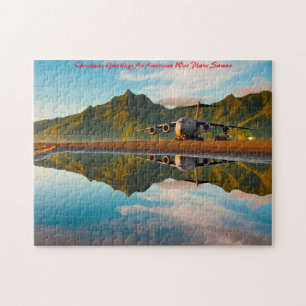 Amerikanisches Kriegsflugzeug Samoa.Weihnachtsgrüß Puzzle