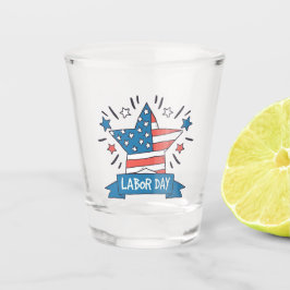 Amerikanisches Labor Day Kreativillustrationsdesig Schnapsglas