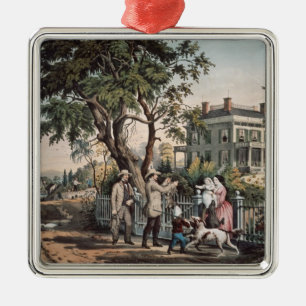 Amerikanisches Landleben - Oktober-Nachmittag, Ornament Aus Metall