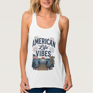 Amerikanisches Lebensgefühl Patriotischer See Vekt Tank Top